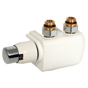 Kit de raccordement pour radiateur, Honeywell Therafix, bloc en H et coiffe avec tête T4021, pour raccordement central, blanc