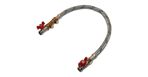 Vulset voor cv-installatie, buitendraad 1/2" x buitendraad 1/2", flexibel 400 mm, met EA-klep