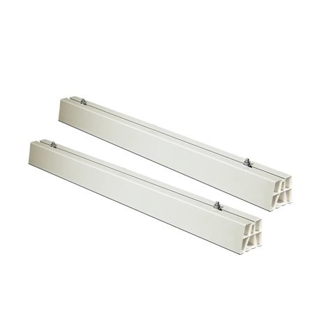 Jeu de 2 pieds de sol pour unité extérieure, Atlantic, 450 x 100 x 100 mm, PVC blanc
