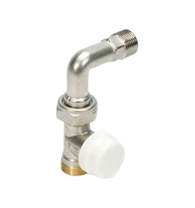 Thermostatische radiatorkraan recht, Begetube, 1/2" x euroconus, met bocht