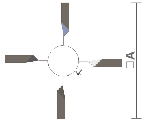 Collier de centrage pour flexible inox, Stabile, Ø 130 mm