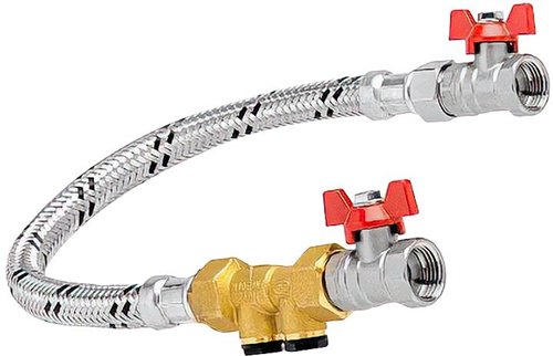 Set de remplissage pour chauffage, Fixaflex, femelle 1/2" x femelle 1/2", flexible 400 mm, avec clapet EA