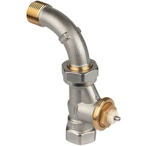Vanne thermostatique de radiateur droite, Honeywell V2000, 1/2", avec coude