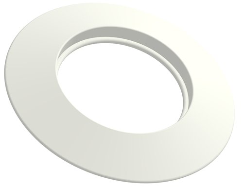 Rosace murale pour conduit concentrique, Stabile PAC, Ø 125 mm, caoutchouc blanc