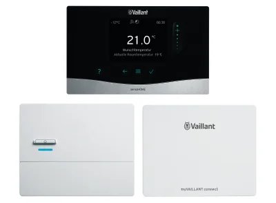 Thermostat d'ambiance connecté, Vaillant sensoHOME VRT 380/2f + myVAILLANT connect VR 940f, sans fil