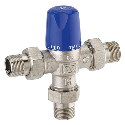 Thermostatisch mengventiel, Watts MMV-C, buitendraad 3/4"