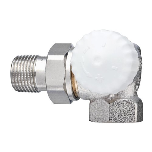 Thermostatische radiatorkraan dubbel haaks, IMI Heimeier V-exact II, 3/8", rechts