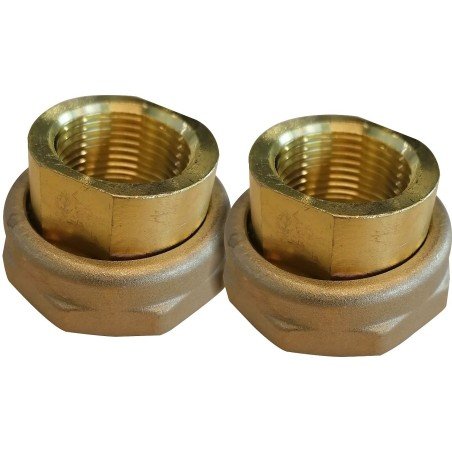 Set koppelingen voor circulatiepomp, Grundfos, binnendraad 5/4" x binnendraad 3/4"