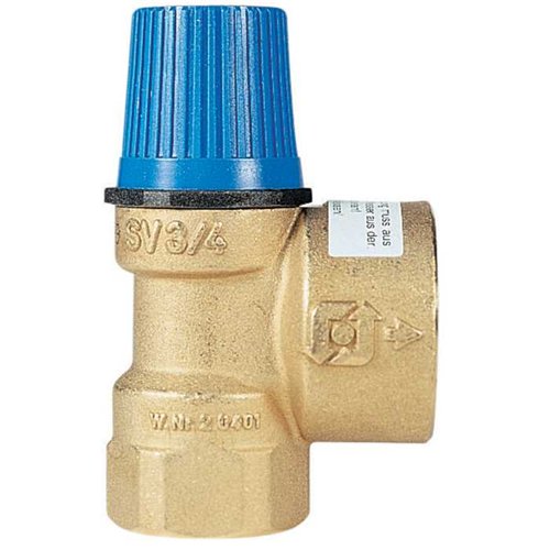 Veiligheidsventiel sanitair, Watts SVW15/80, binnendraad 1/2" x binnendraad 3/4", 8 bar
