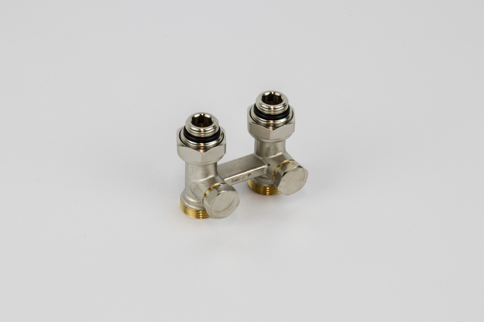Bloc en H pour radiateur, Begetube, raccords 1/2" x eurocône 3/4", droit