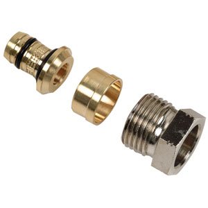 Raccord à compression pour radiateur, Honeywell, mâle 1/2" x tube multicouche 16 x 2 mm