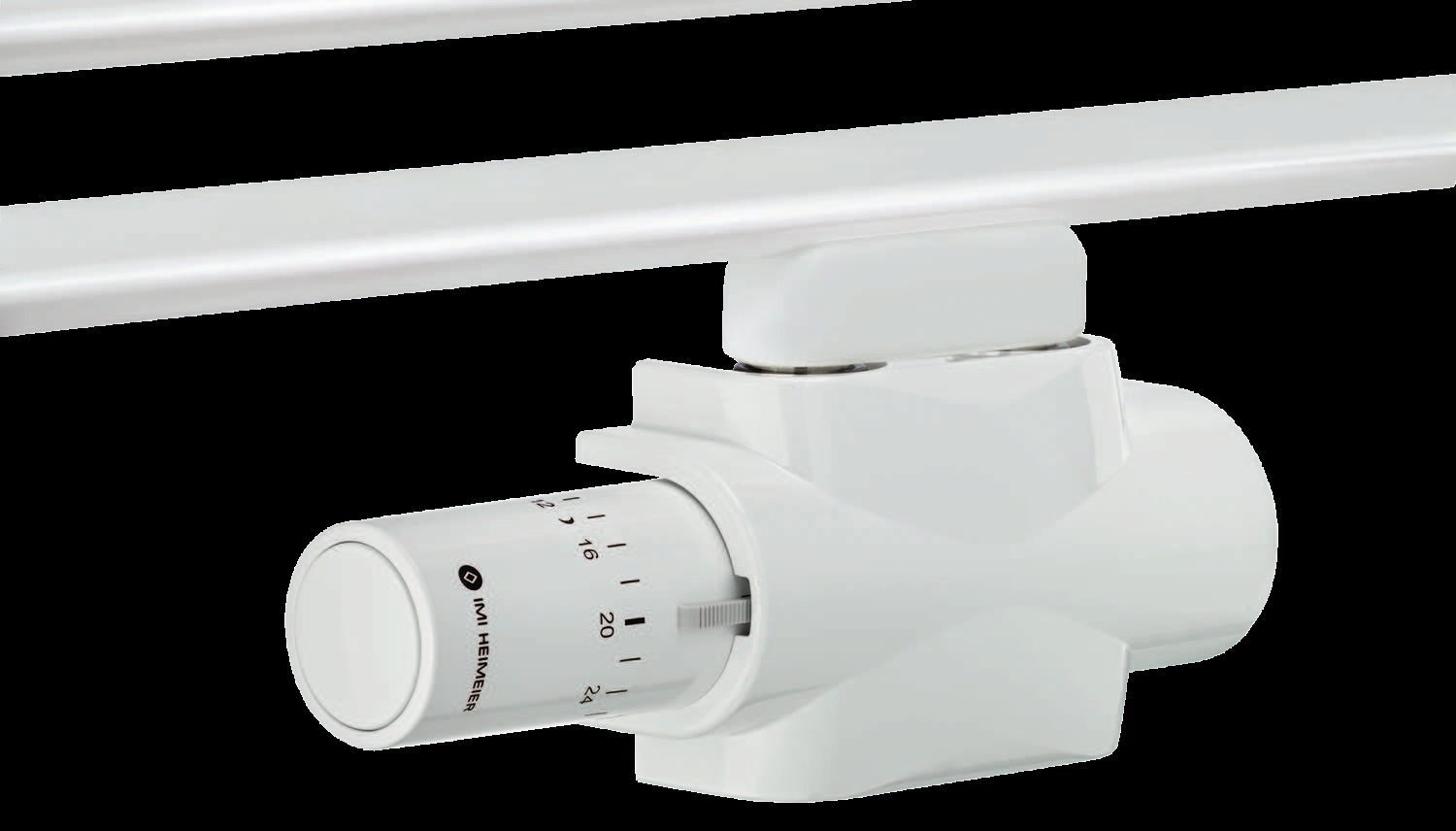 Kit de raccordement pour radiateur, IMI Heimeier Multilux 4, bloc en H monotube et bitube avec tête Halo, pour radiateur décoratif, blanc