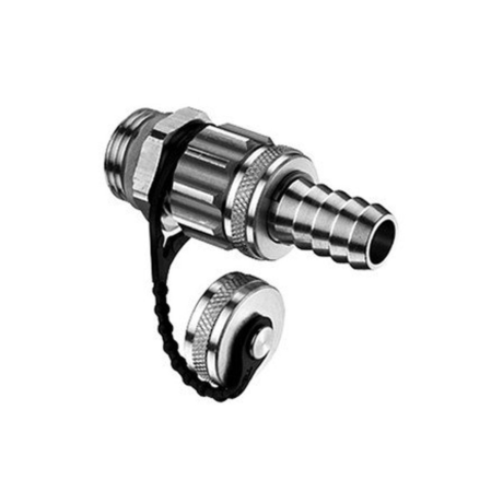 Robinet de remplissage et de vidange, Schell, mâle 1/2", chromé