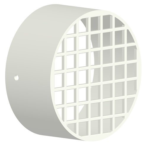 Grille d'aspiration anti-intrusion PP, Stabile PAB, Ø 80 mm