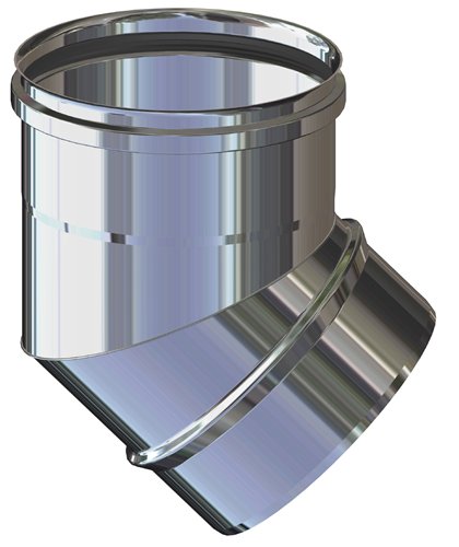 Coude 45° simple paroi inox, Stabile PS, Ø 130 mm