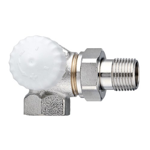 Thermostatische radiatorkraan dubbel haaks, IMI Heimeier V-exact II, 1/2", links