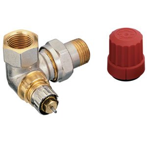 Vanne thermostatique de radiateur double équerre, Danfoss RA-N 15, 1/2", droite