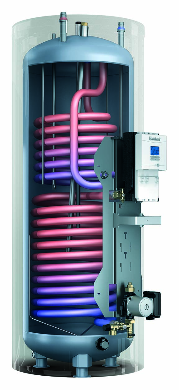 Boiler solaire, Vaillant auroSTEP plus VIH S2 250/4 B, 246 L, 2 serpentins