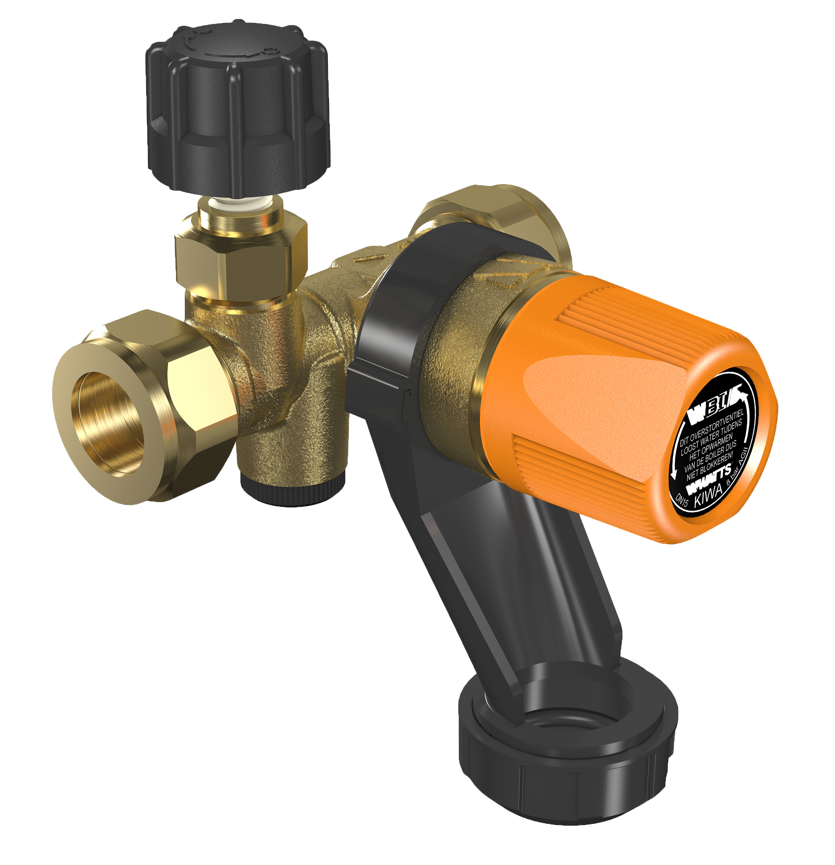 Groupe de sécurité pour boiler, Watts BI 15, 1/2"