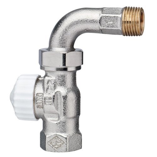 Vanne thermostatique de radiateur droite, IMI Heimeier V-exact II, 1/2", avec coude