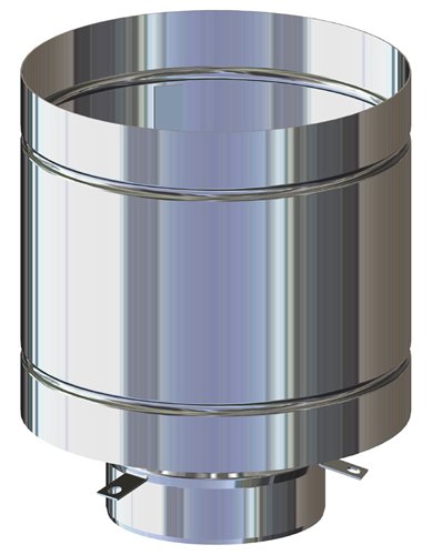 Chapeau anti-vent simple paroi inox, Stabile PS, Ø 80 mm