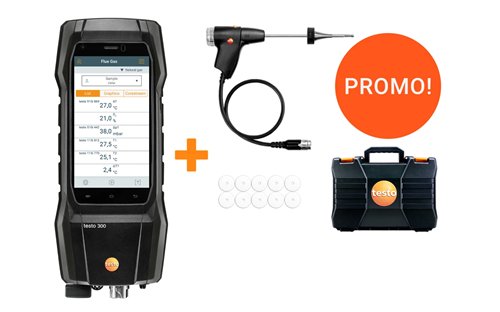 Rookgasanalyser, Testo 300 Longlife, CO tot 15 000 ppm, set 1