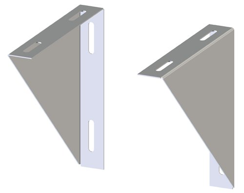 Supports de plaque double paroi inox, Stabile PD, Ø 150 mm, la paire