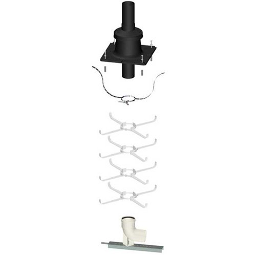 Kit d'installation pour flexible PP, Stabile, Ø 80 mm, avec terminal plat ventilé