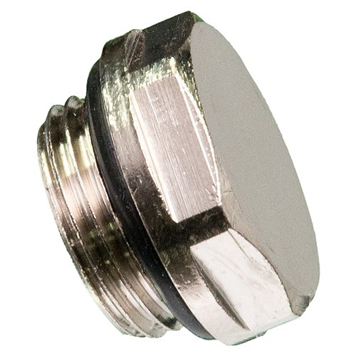 Bouchon plein pour radiateur, 1/2", avec joint torique