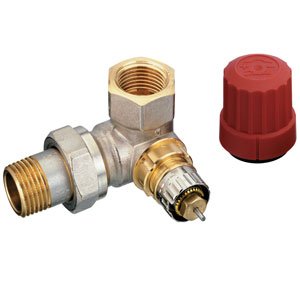 Vanne thermostatique de radiateur double équerre, Danfoss RA-N 15, 1/2", gauche