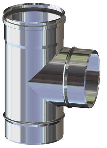 Té 90° simple paroi inox, Stabile PS, Ø 130 mm