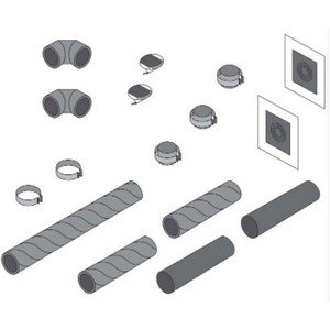 Luchtkanalenkit voor warmtepompboiler, Bulex, Ø 160 mm
