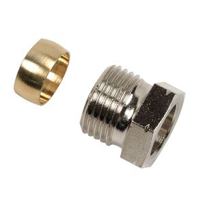 Raccord à compression pour radiateur, Honeywell, mâle 1/2" x tube cuivre ou acier 15 mm