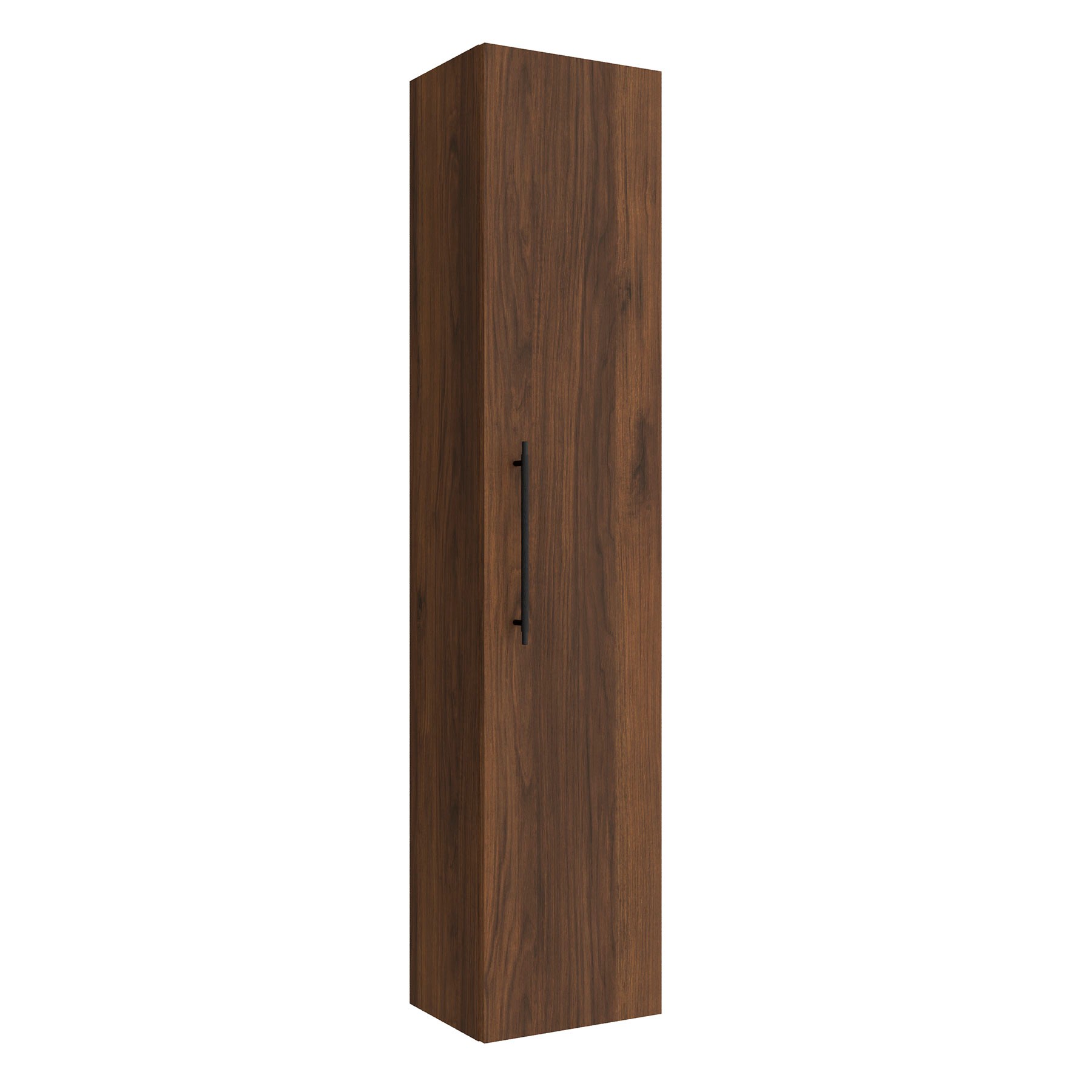 Hangende kolomkast, Salgar Silane 1 deur, breedte 30 cm, hoogte 140 cm, notelaar Maya