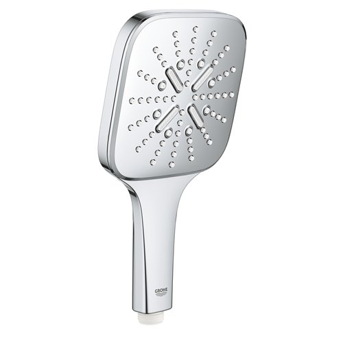 Handdouche, GROHE Rainshower SmartActive 130 Cube, 3 straalsoorten, verchroomd
