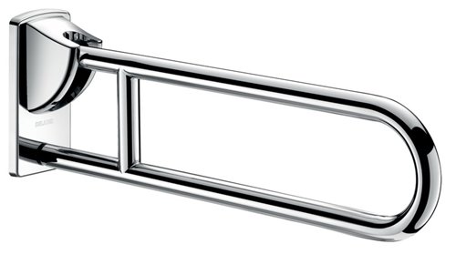 Opklapbare steungreep, Delabie, 900 mm, Ø 32 mm, glanzend gepolijst rvs
