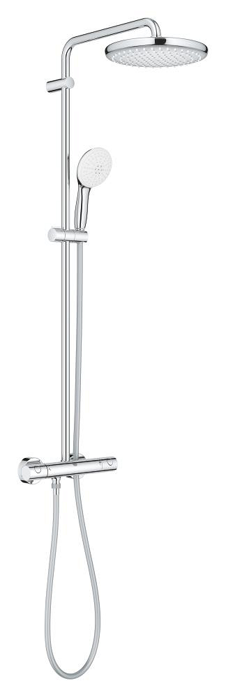 Colonne de douche thermostatique, GROHE Tempesta System 250, douche de tête Ø 250 mm, chromé