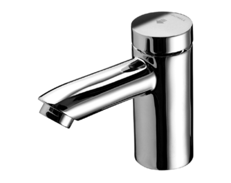 Zelfsluitende wastafelkraan, Schell PETIT SC, buitendraad 1/2", verchroomd