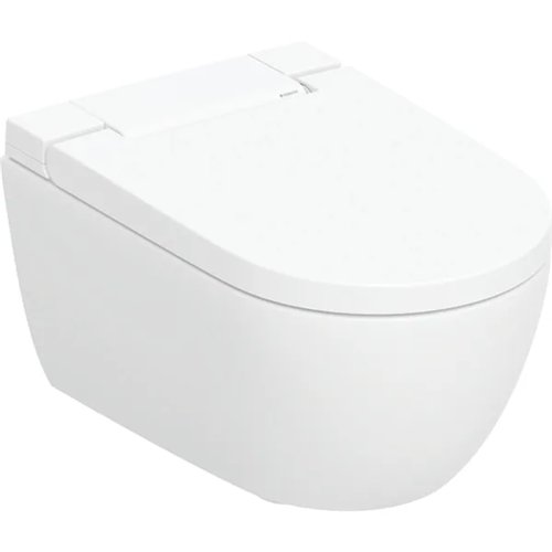 WC lavant suspendu, Geberit AquaClean Alba, couvercle blanc