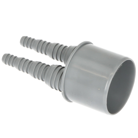 Raccord double pour flexible d'évacuation, Airfit, Ø 50 mm