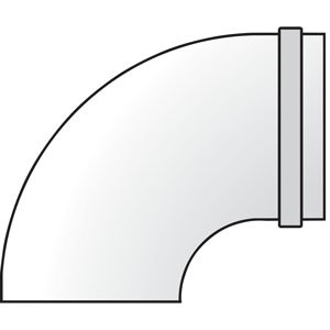 Coude 87° aluminium, Bulex, Ø 80 mm