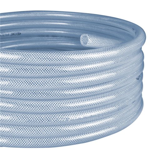 Versterkte transparante PVC-slang, Ø 12 x 19 mm
