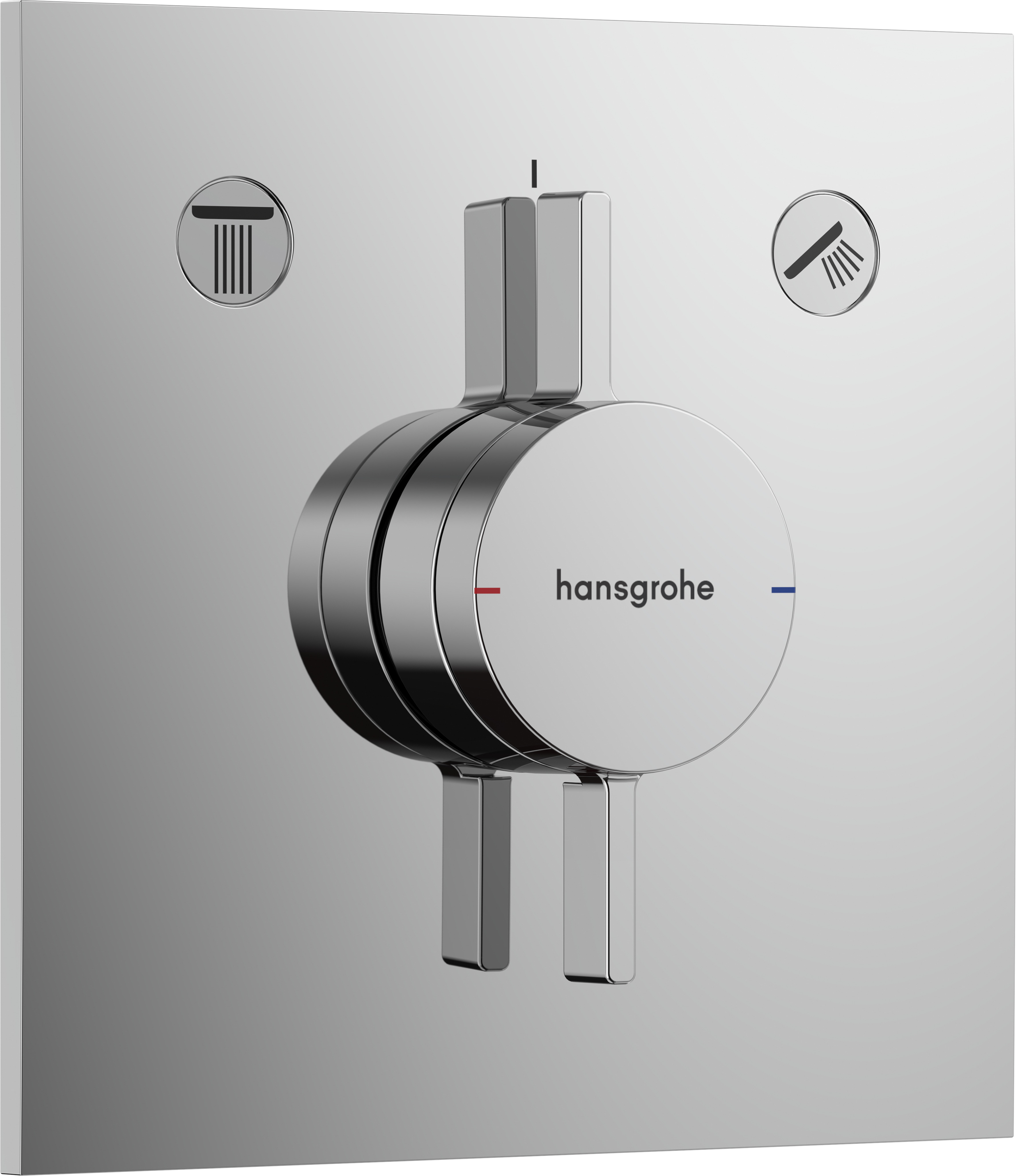 Set de finition pour mitigeur encastré, hansgrohe DuoTurn E, 2 sorties, chromé