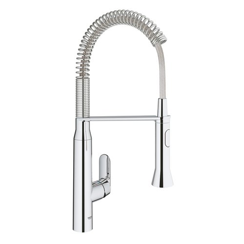 Mitigeur cuisine, GROHE K7, bec médium avec douchette, chromé
