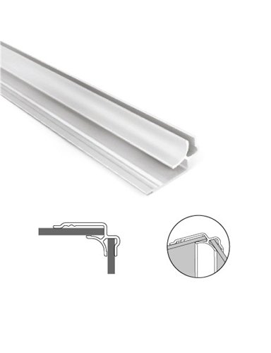 Profilé d'angle intérieur pour panneau mural, Lazer Decofast, longueur 200 cm, blanc