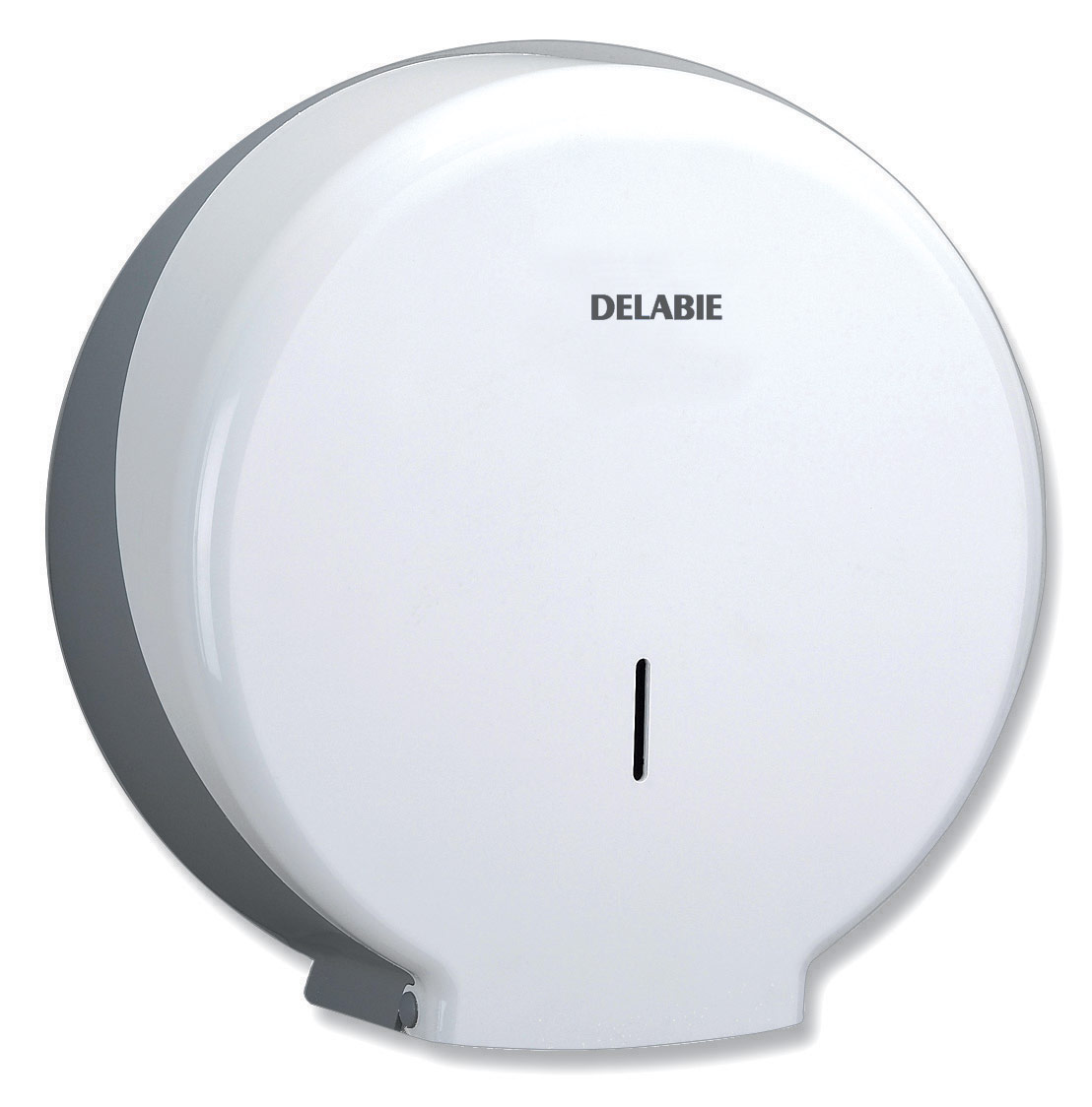 Toiletpapierdispenser, Delabie Hypereco, voor rol van 400 m, wit ABS