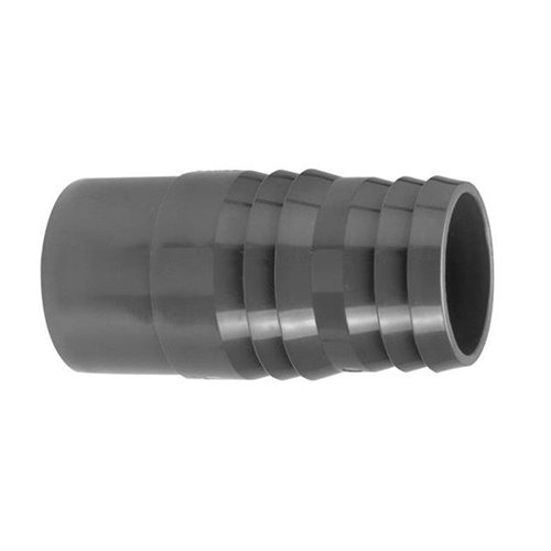 Geribde koppeling PVC-druk voor zwembad, Aubia, om te lijmen Ø 50 mm, geribd Ø 50/53 mm, PN 16