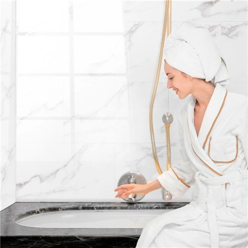 Panneau mural de salle de bain, Dumaplast Dumawall XXL Gloss, B29 Trapani, 120 x 260 cm, paquet de 3,12 m²