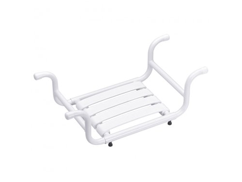 Siège de baignoire, Pellet, extensible de 650 à 850 mm, transformable en tabouret, blanc
