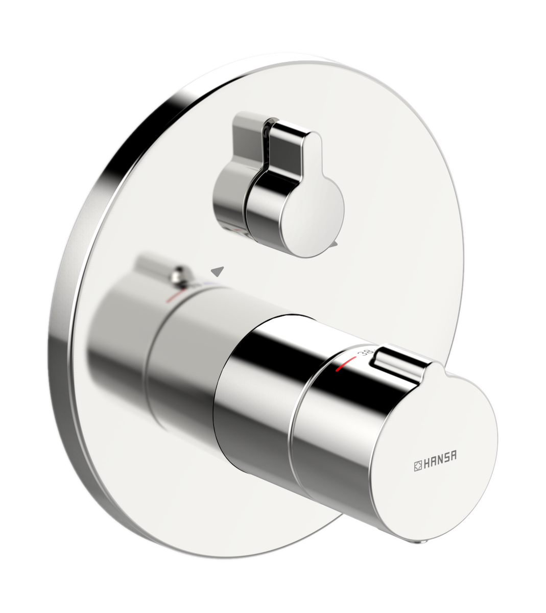 Set de finition pour thermostatique encastré, HansaHome, 2 sorties, noir mat